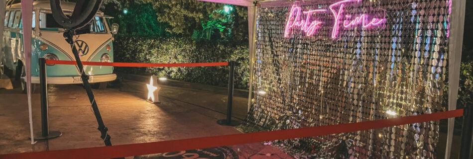 kombi, fotomaton, photobooth, spin 360, neon, party time, carpa,